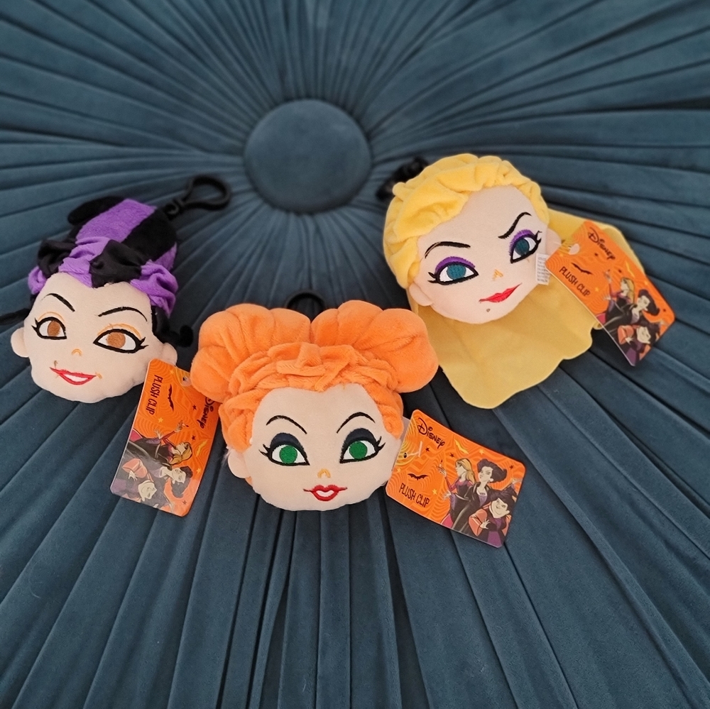 NEW Hocus Pocus Sanderson Sisters 6in plush clips
